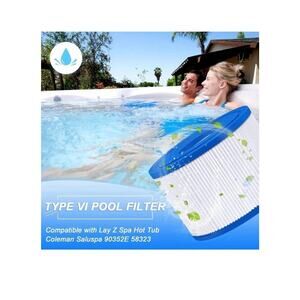VI Spa Filters 3pk for Clean Coleman and Lay-Z Tub Inflatable Hot Tubs
